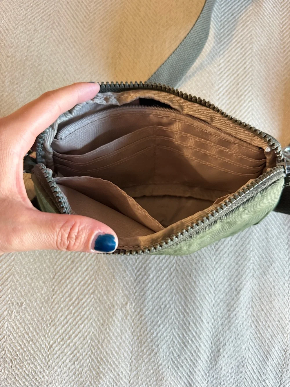 Kipling Olive Green Mini Crossbody Bag